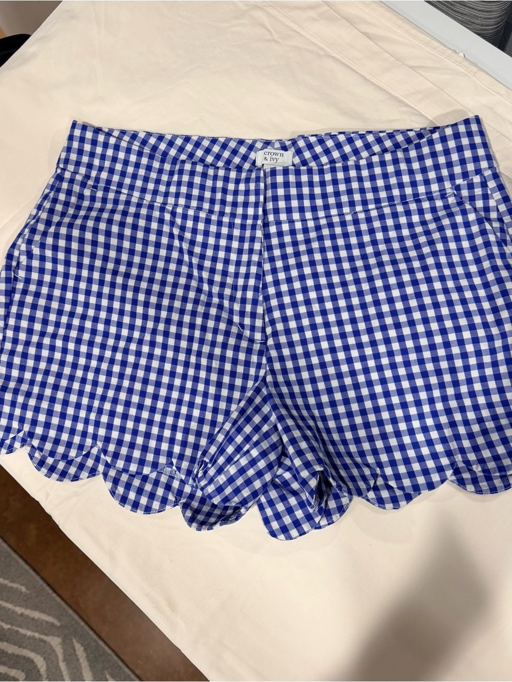 Crown & Ivy Shelby gingham shorts size 12